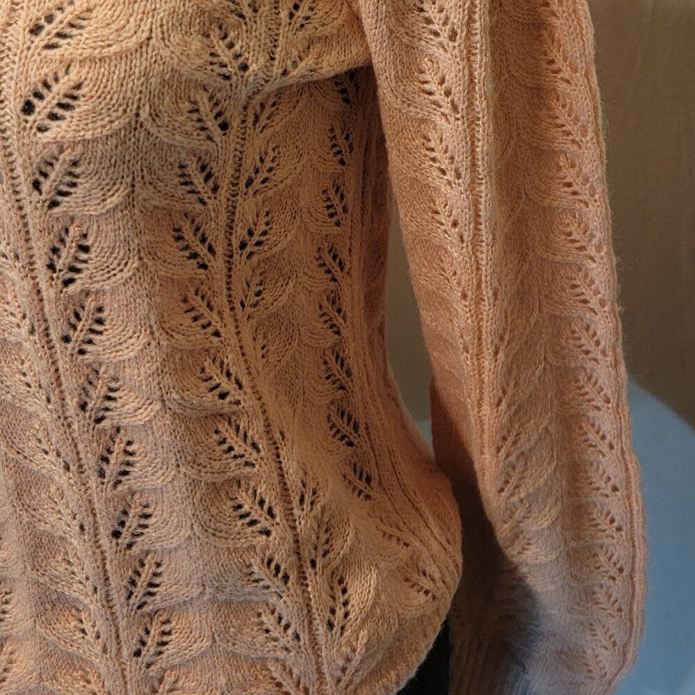 LOFT | Womens Lacy Sweater Size S - Pink - Picture 8 of 8